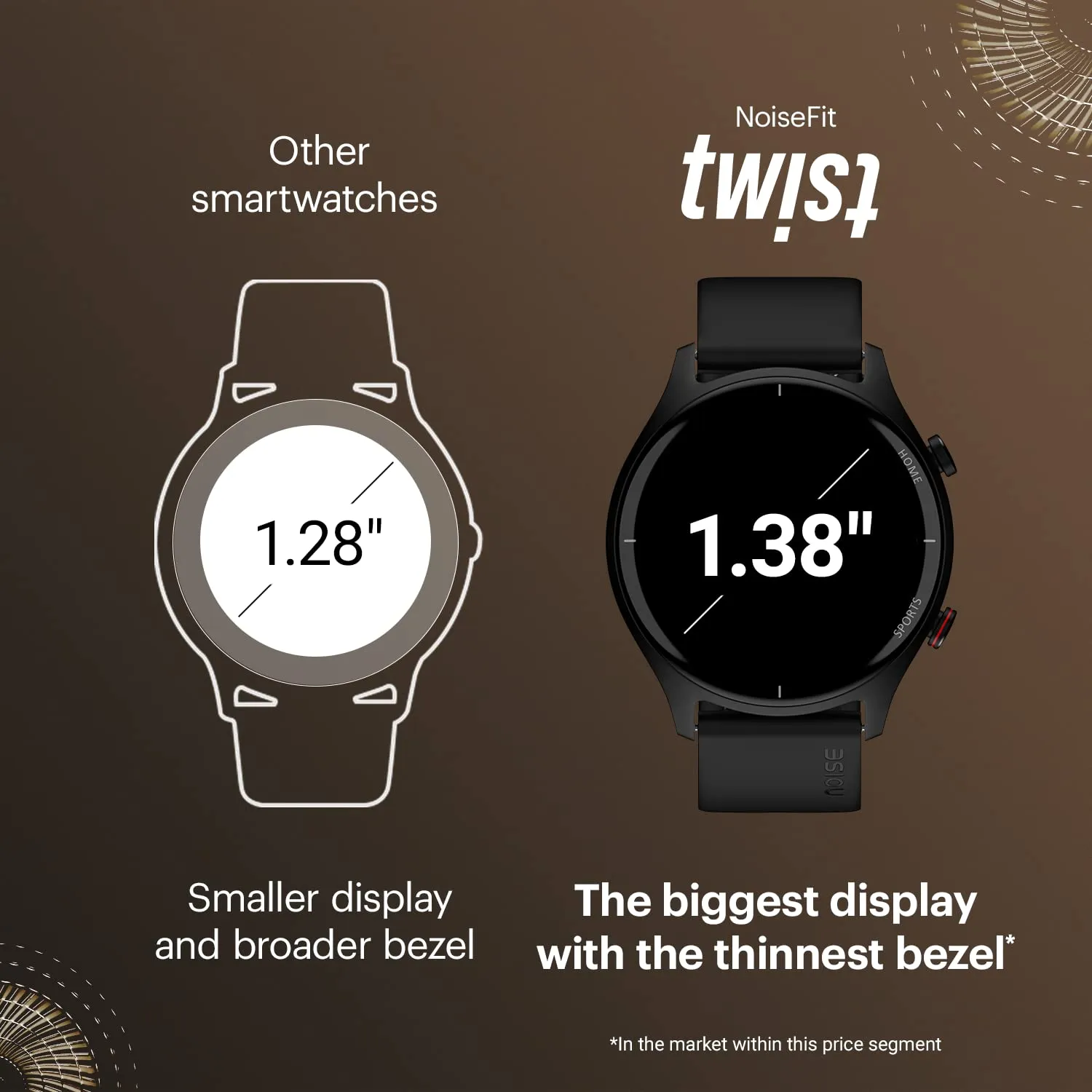 Noise Twist Round dial Smart Watch with Bluetooth Calling, 1.38" TFT Display, up-to 7 Days Battery, 100  Watch Faces, IP68, Heart Rate Monitor, Sleep Tracking (Rose Pink)
