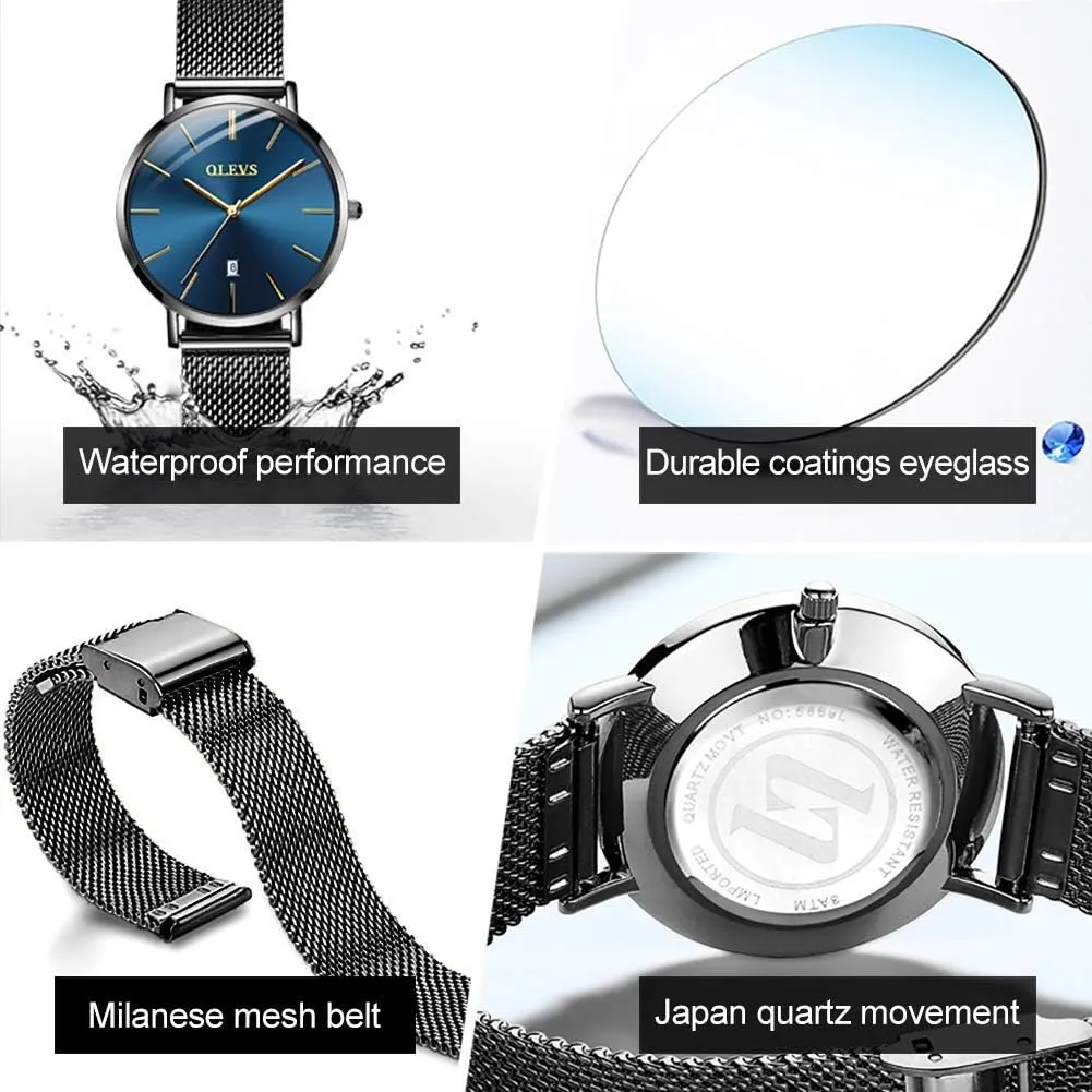 OLEVS Womens Watches Minimalist with Fashion Rose Gold Lady Female Wrist Watch Waterproof Analog Quartz Date