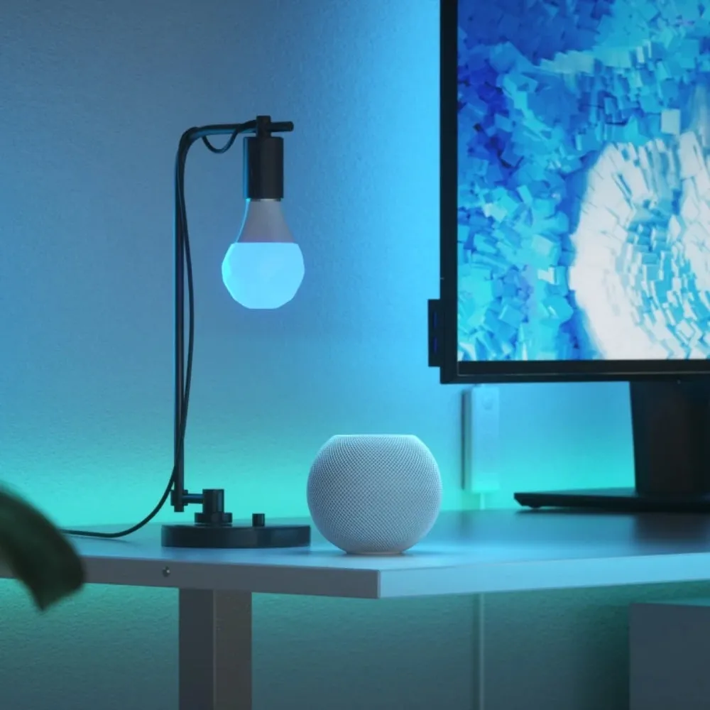 [OPEN BOX] NANOLEAF Essentials Matter E27 Smart Bulb A60 Color Changing RGBCW Bluetooth/Thread Enabled (1 Pack) - White