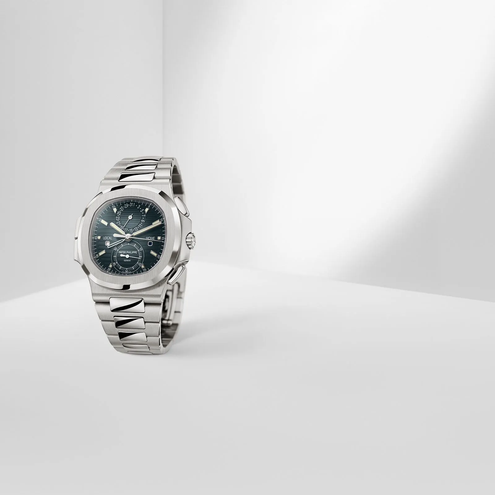 Patek Philippe Nautilus Travel Time & Flyback Chronograph, Sunburst Blue-Black Dial 5990/1A-011