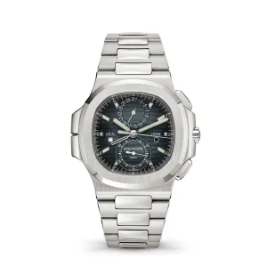 Patek Philippe Nautilus Travel Time & Flyback Chronograph, Sunburst Blue-Black Dial 5990/1A-011
