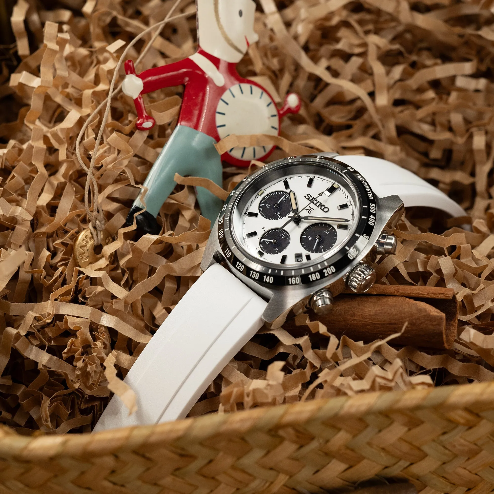 Quick Release FKM27 White FKM Rubber watch strap