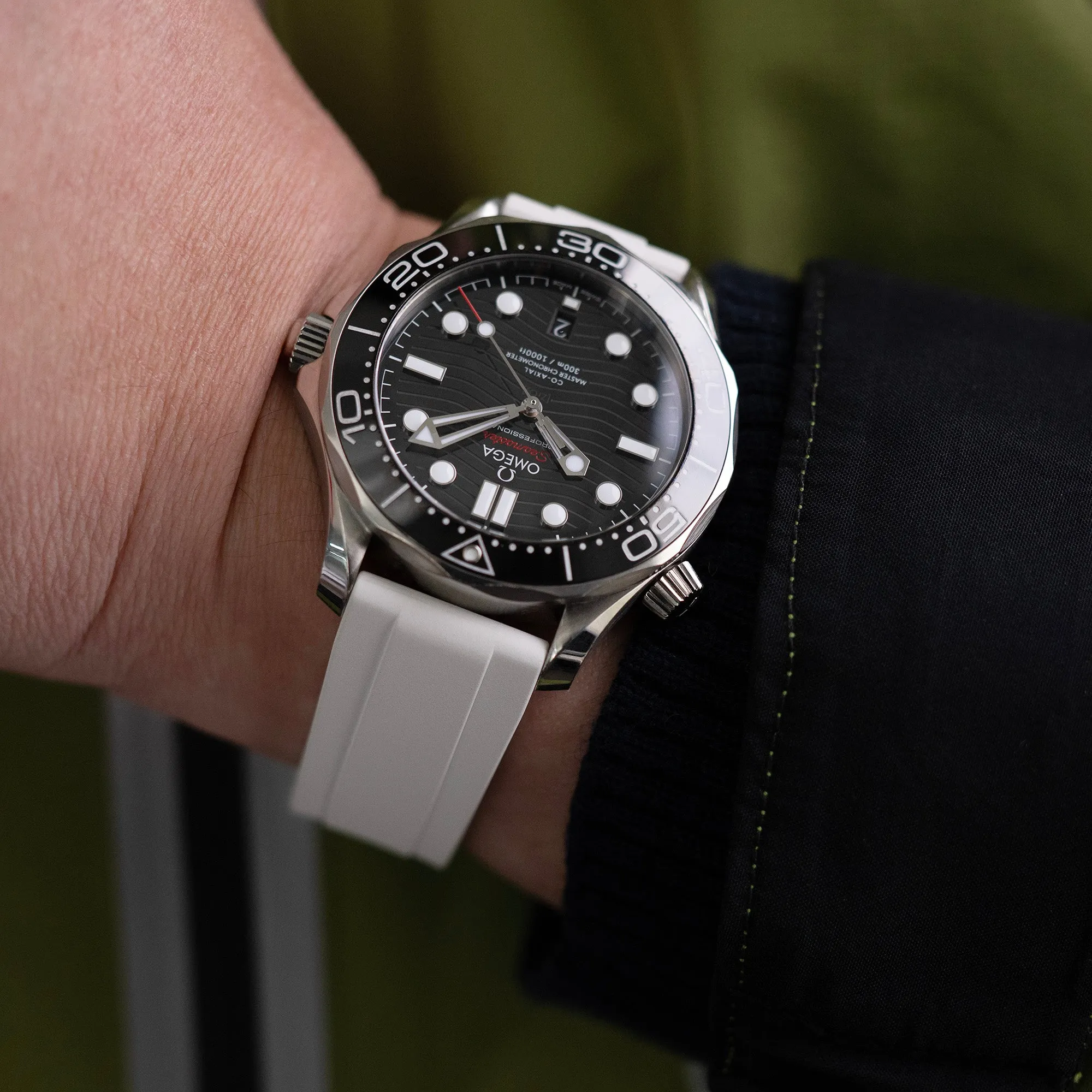 Quick Release FKM27 White FKM Rubber watch strap