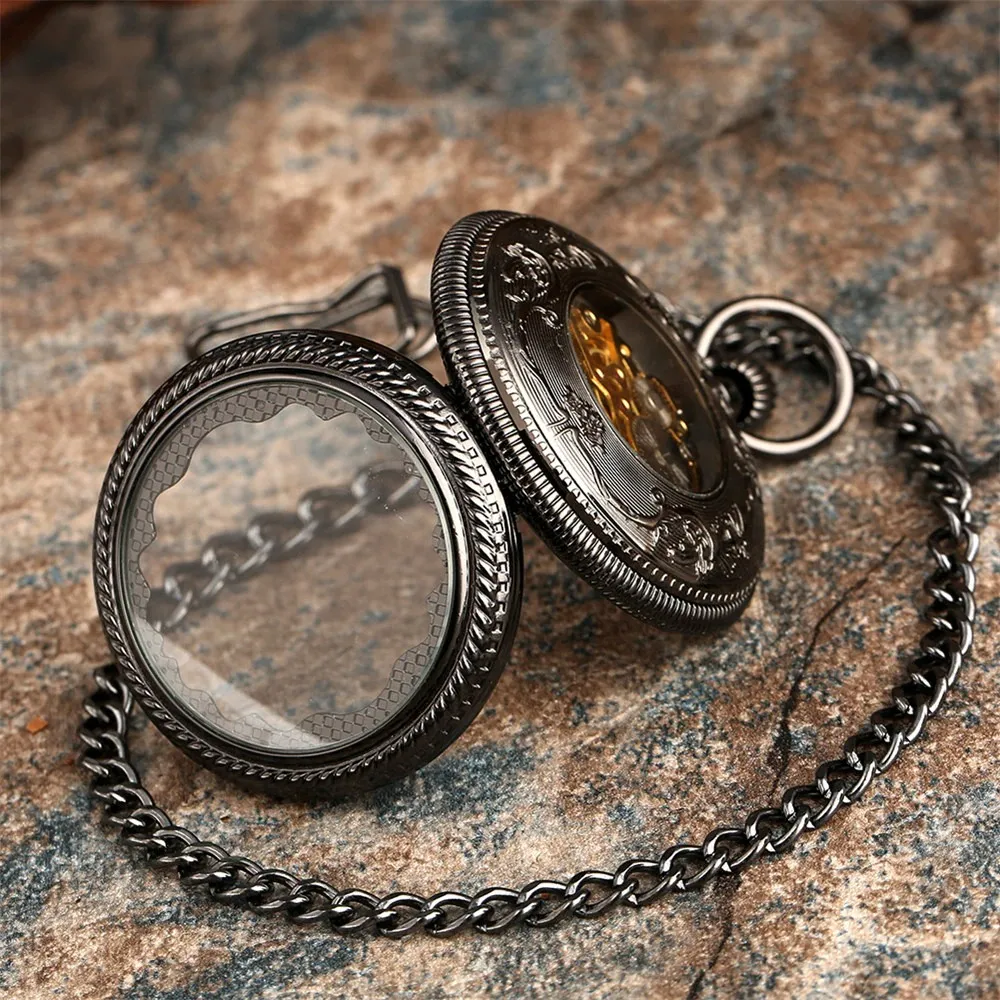 Retro Mechanical Pocket Watch for Men and Women / Antique Pendant Clock on Chain