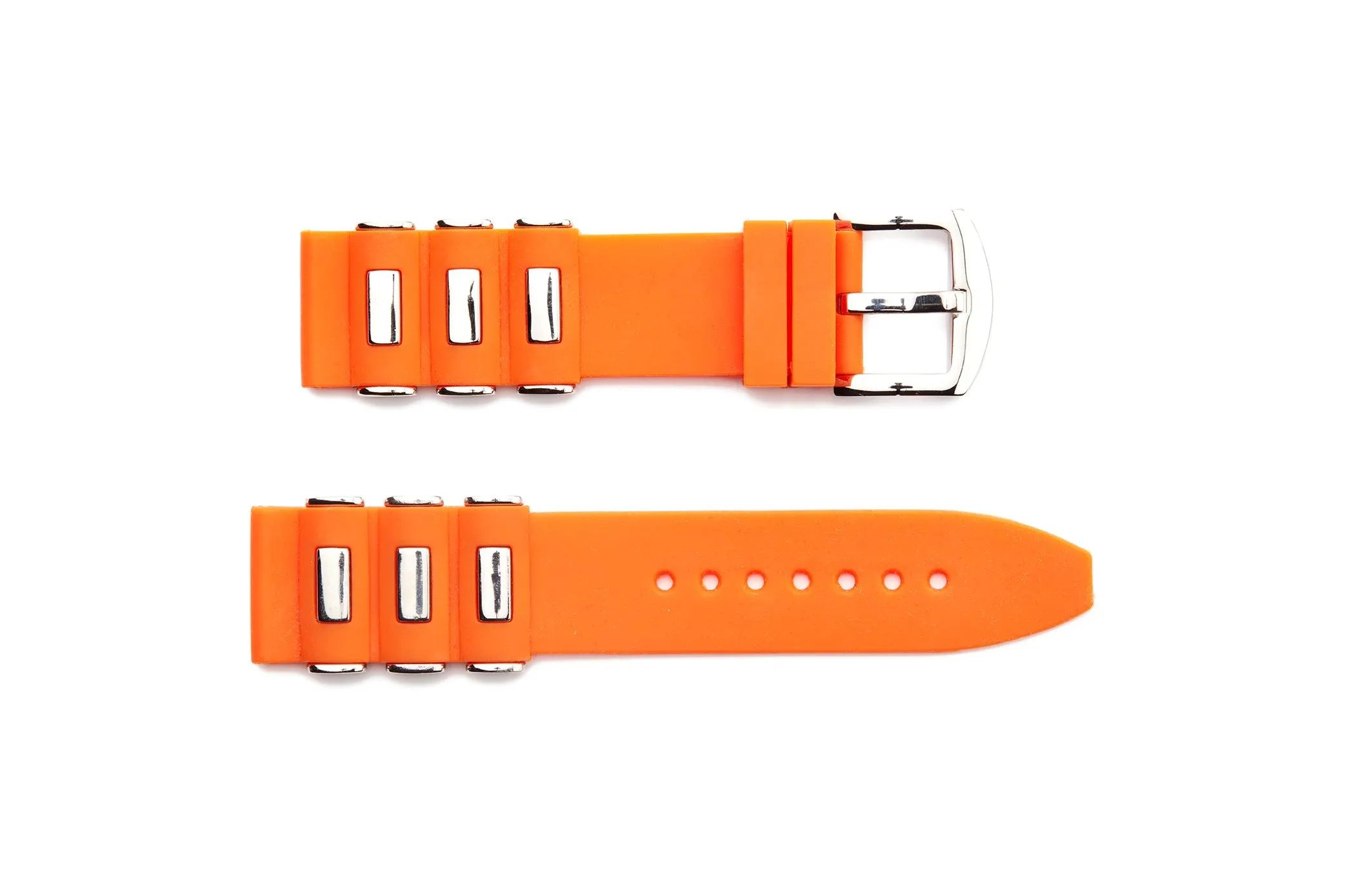 RUB-1 Rubber Regular Watch Strap With Stainless Steel Lugs