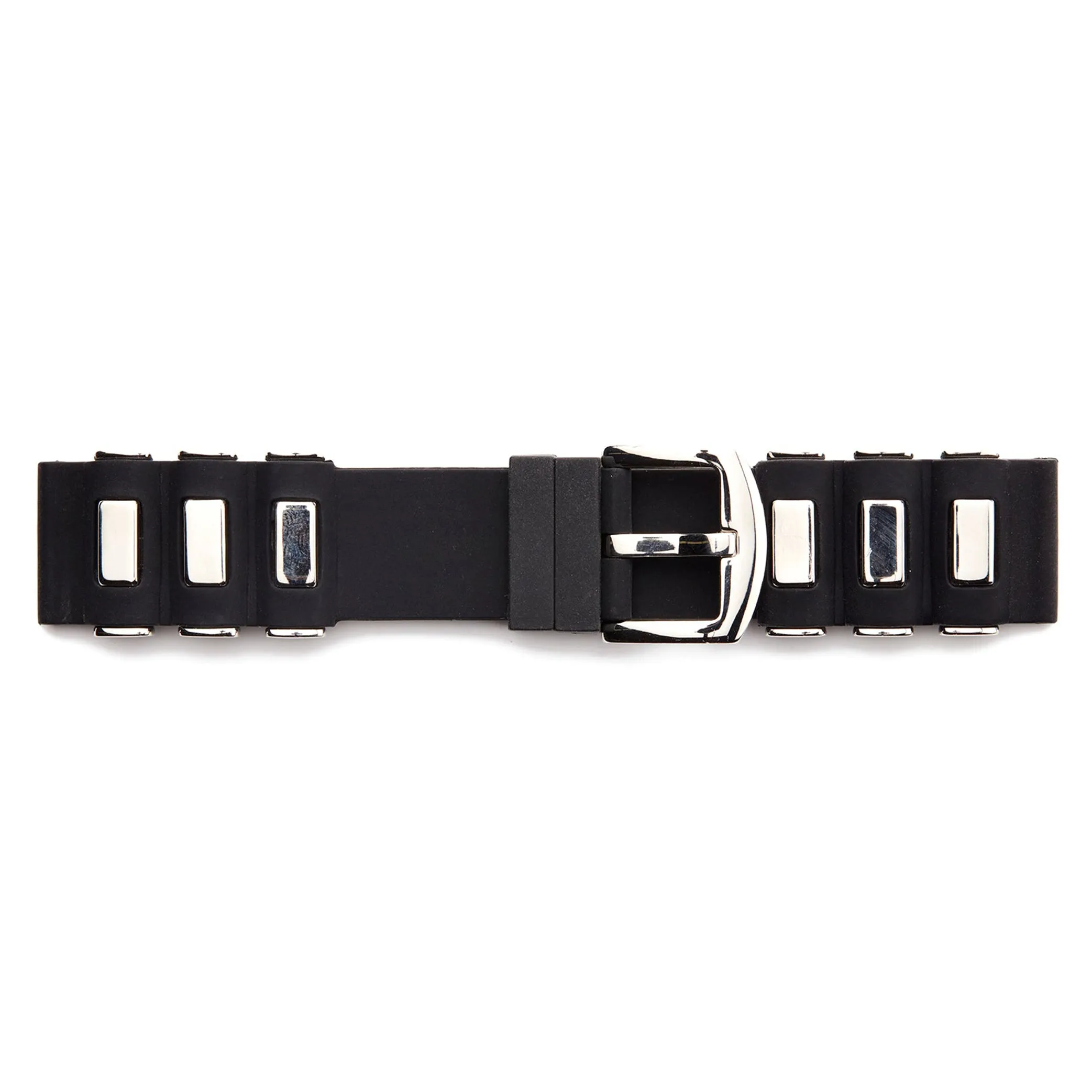 RUB-1 Rubber Regular Watch Strap With Stainless Steel Lugs