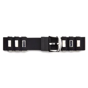 RUB-1 Rubber Regular Watch Strap With Stainless Steel Lugs