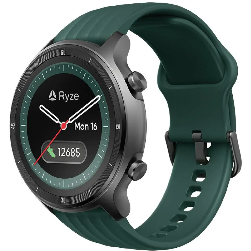 Ryze Flex Smart Watch - Dark Grey with Black Strap