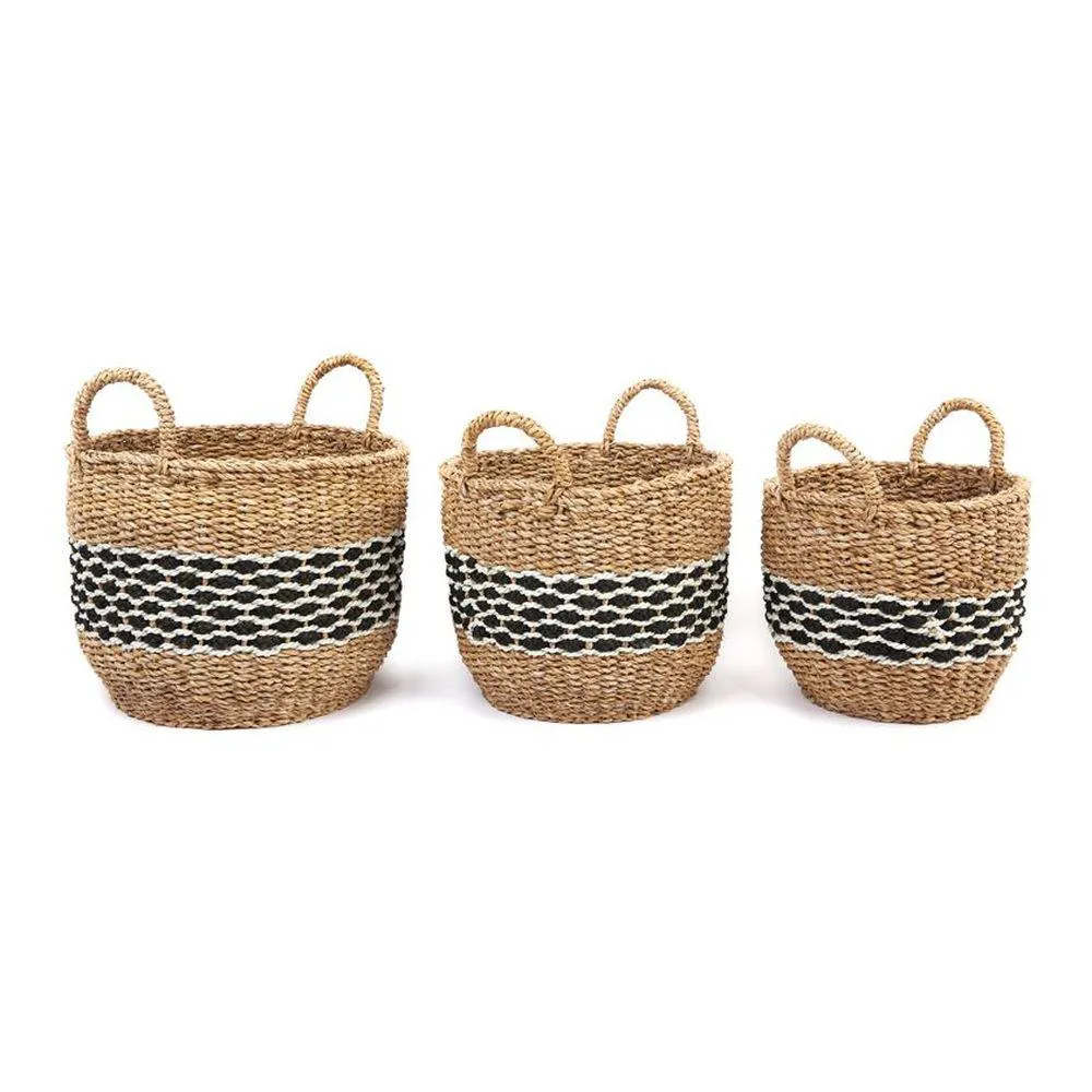 Sadar Small Round Seagrass Storage Basket