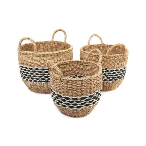 Sadar Small Round Seagrass Storage Basket