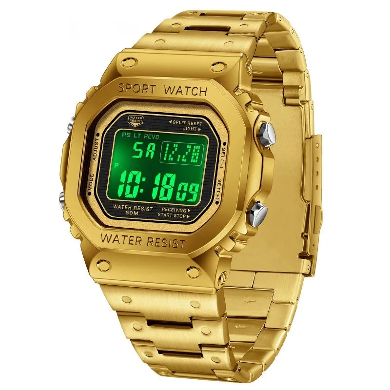 Sanda Steel Digital sport watch for Men 2162