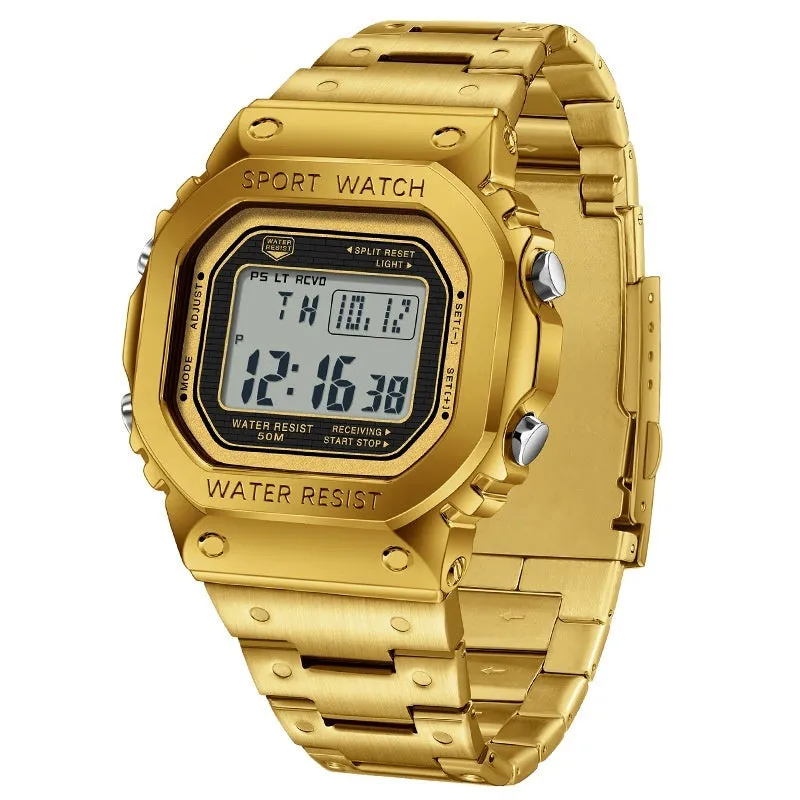 Sanda Steel Digital sport watch for Men 2162