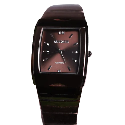 Scratch Less Brown Chain Crystal Touch Men Watch
