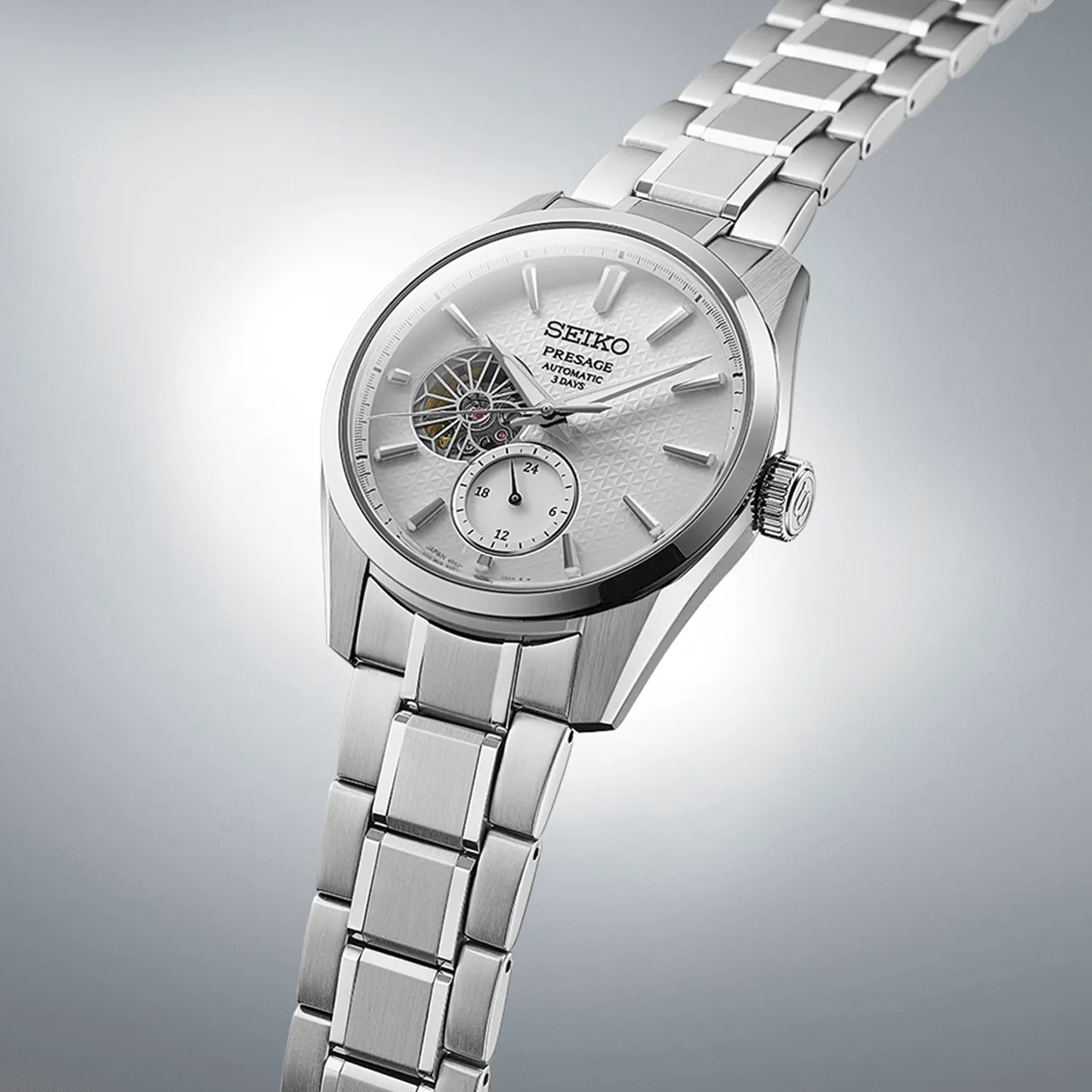 Seiko - SPB415J Presage ‘Shiro’ Sharp-Edged Open Heart Automatic Watch