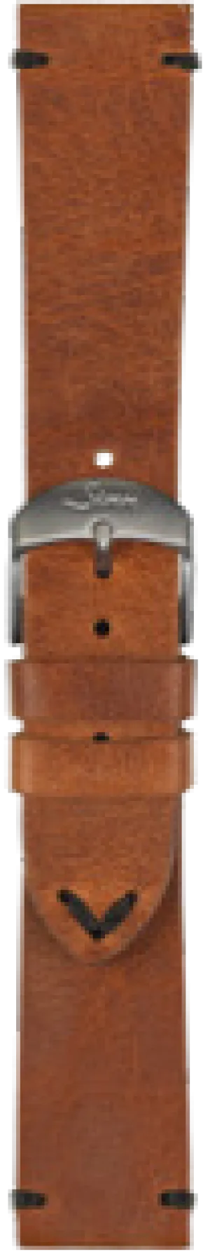 Sinn Cowhide Vintage-Style Brown Strap Black Seam 20mm