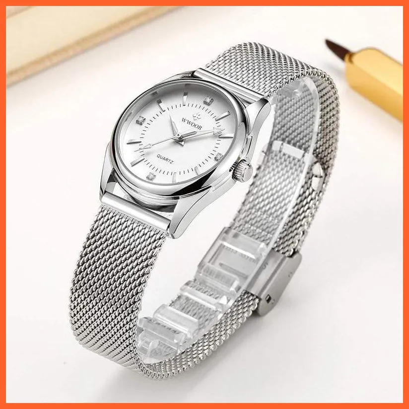 Small Watch Women Luxury Brand Everyday Dress Bracelet Watches Silver Stainless Steel Diamond Wrist Watch For Women Wristwatches