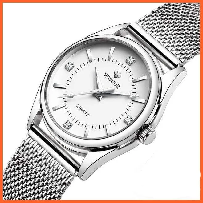 Small Watch Women Luxury Brand Everyday Dress Bracelet Watches Silver Stainless Steel Diamond Wrist Watch For Women Wristwatches