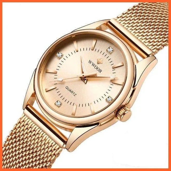 Small Watch Women Luxury Brand Everyday Dress Bracelet Watches Silver Stainless Steel Diamond Wrist Watch For Women Wristwatches