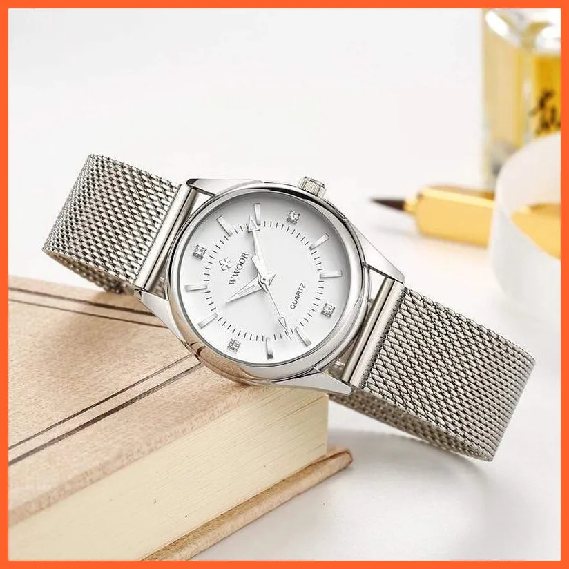Small Watch Women Luxury Brand Everyday Dress Bracelet Watches Silver Stainless Steel Diamond Wrist Watch For Women Wristwatches