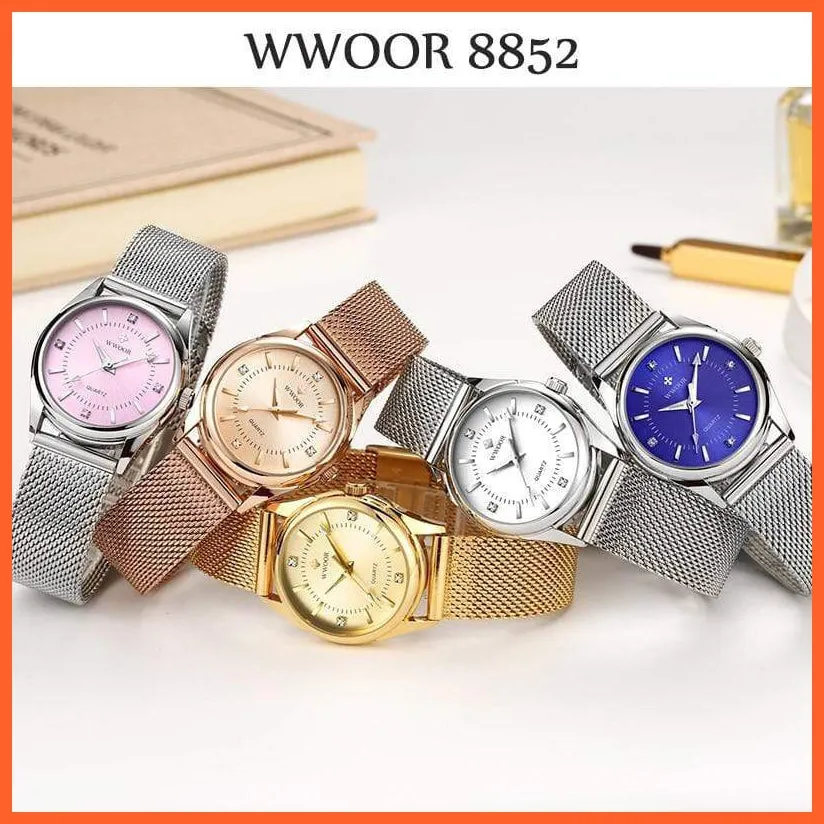Small Watch Women Luxury Brand Everyday Dress Bracelet Watches Silver Stainless Steel Diamond Wrist Watch For Women Wristwatches