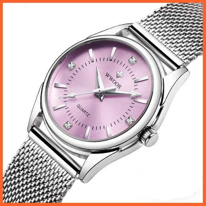 Small Watch Women Luxury Brand Everyday Dress Bracelet Watches Silver Stainless Steel Diamond Wrist Watch For Women Wristwatches