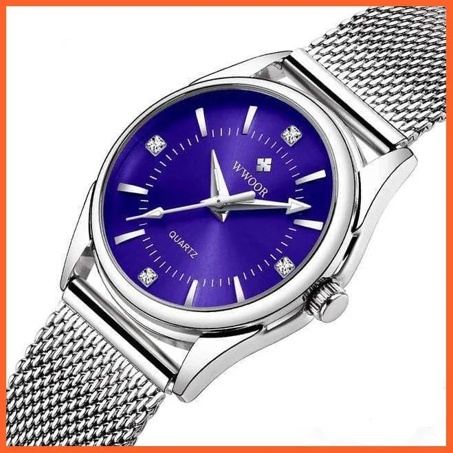 Small Watch Women Luxury Brand Everyday Dress Bracelet Watches Silver Stainless Steel Diamond Wrist Watch For Women Wristwatches