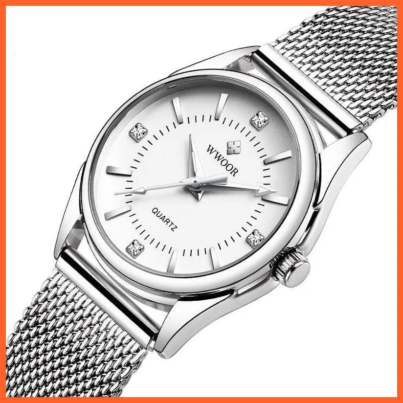 Small Watch Women Luxury Brand Everyday Dress Bracelet Watches Silver Stainless Steel Diamond Wrist Watch For Women Wristwatches