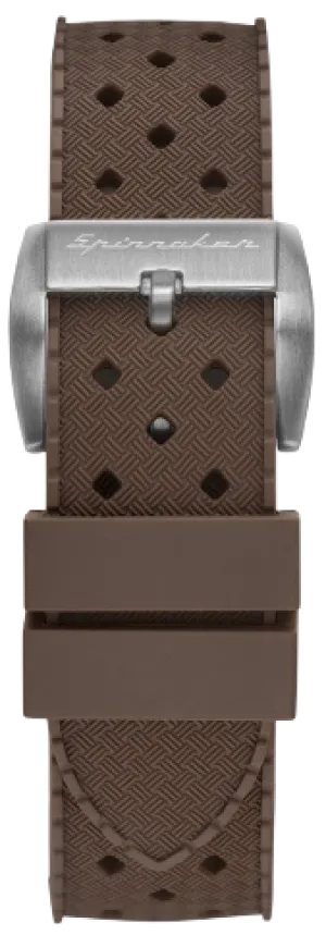 Spinnaker Oahu Tropic Rubber strap 22mm Dark Brown SP-STRAP22-RT03