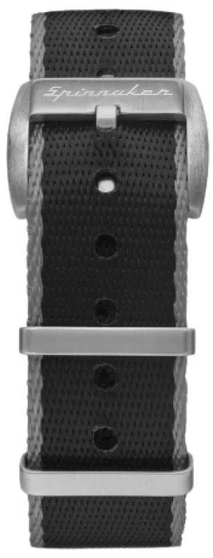 Spinnaker Seat Belt Nylon Grey/black strap 22mm