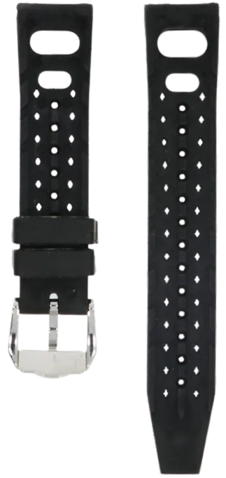 Squale Tropic Rubber Strap Polished 20mm