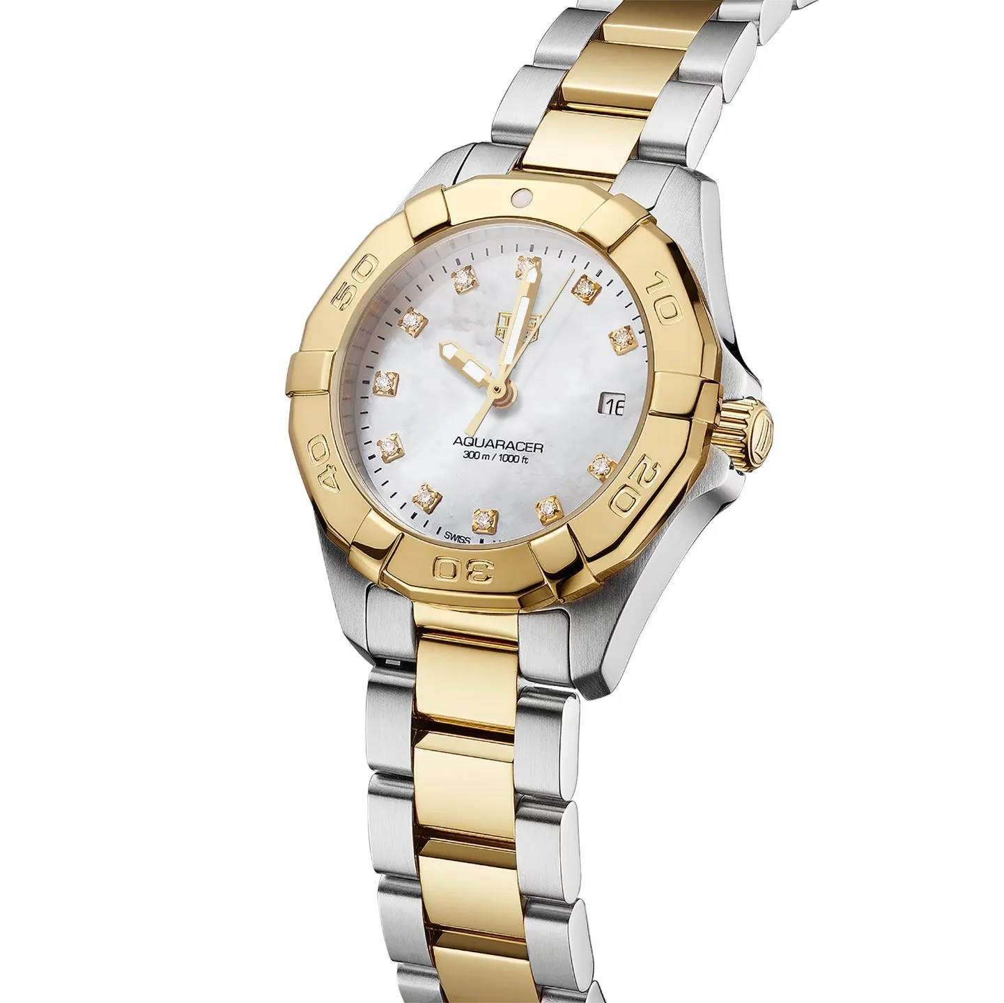 Tag Heuer Aquaracer Ladies Gold Diamond Watch WBD1422.BB0321