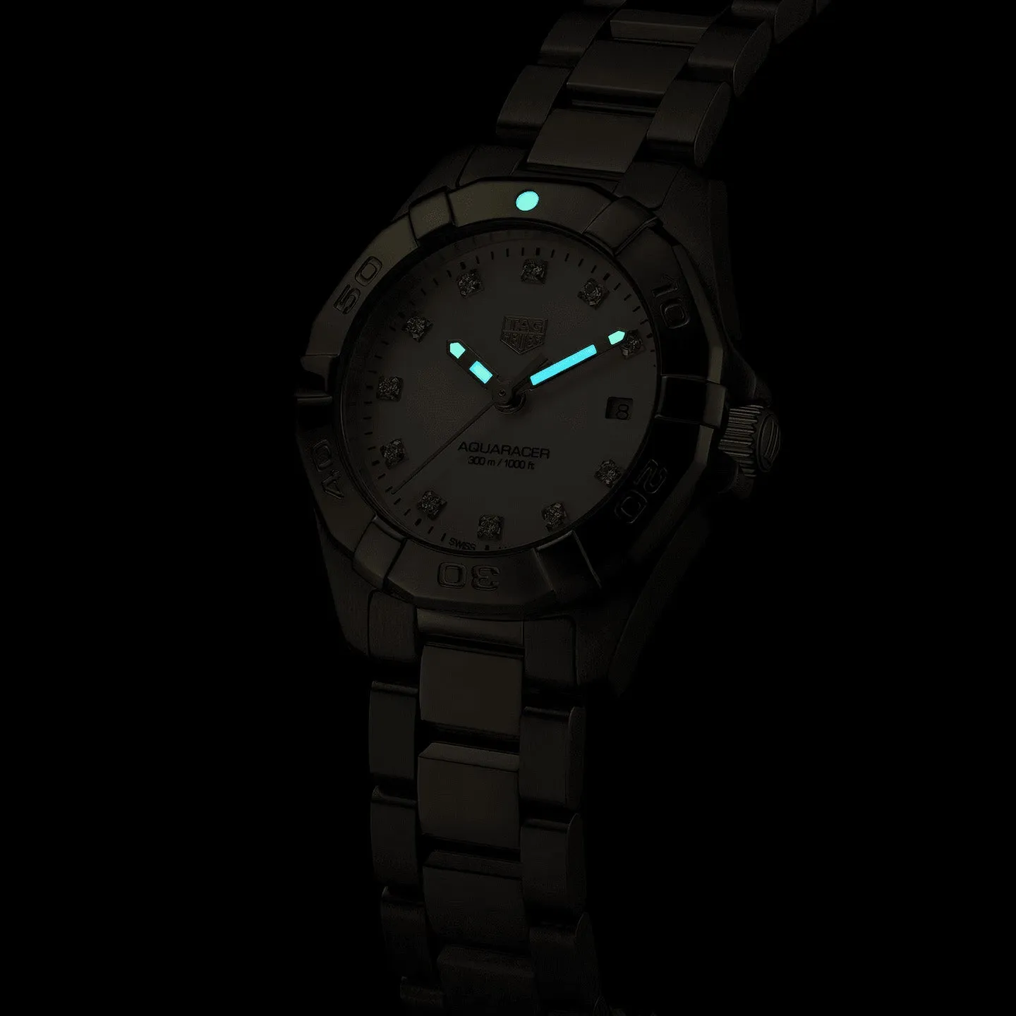 Tag Heuer Aquaracer Ladies Gold Diamond Watch WBD1422.BB0321