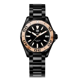 TAG HEUER Aquaracer Quartz Ceramic Black Dial Ladies Watch WAY1355.BH0716