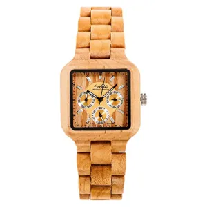 Tense Wood Men's Chronograph Wood Watch - Wood Bracelet - Wood Dial - B7305M