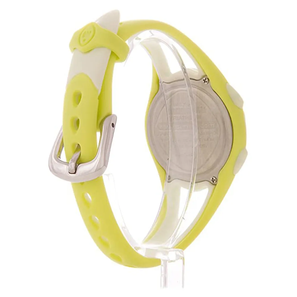 Timex Womens Ironman Silver Dial Sleek Mid-Size Lime Resin Strap Watch - T5K656