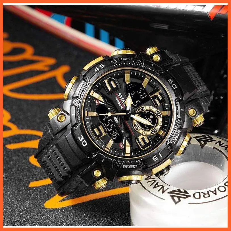 Top Luxury Watches Men Dual Display Watch | Waterproof Sports Led Wristwatch Mens Military Army Watch