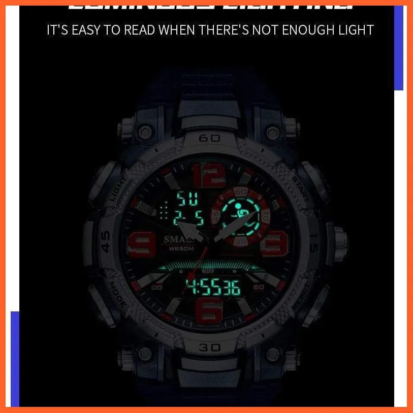 Top Luxury Watches Men Dual Display Watch | Waterproof Sports Led Wristwatch Mens Military Army Watch