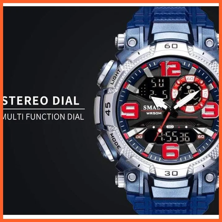 Top Luxury Watches Men Dual Display Watch | Waterproof Sports Led Wristwatch Mens Military Army Watch