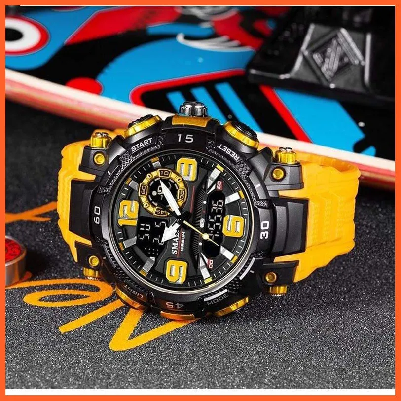 Top Luxury Watches Men Dual Display Watch | Waterproof Sports Led Wristwatch Mens Military Army Watch