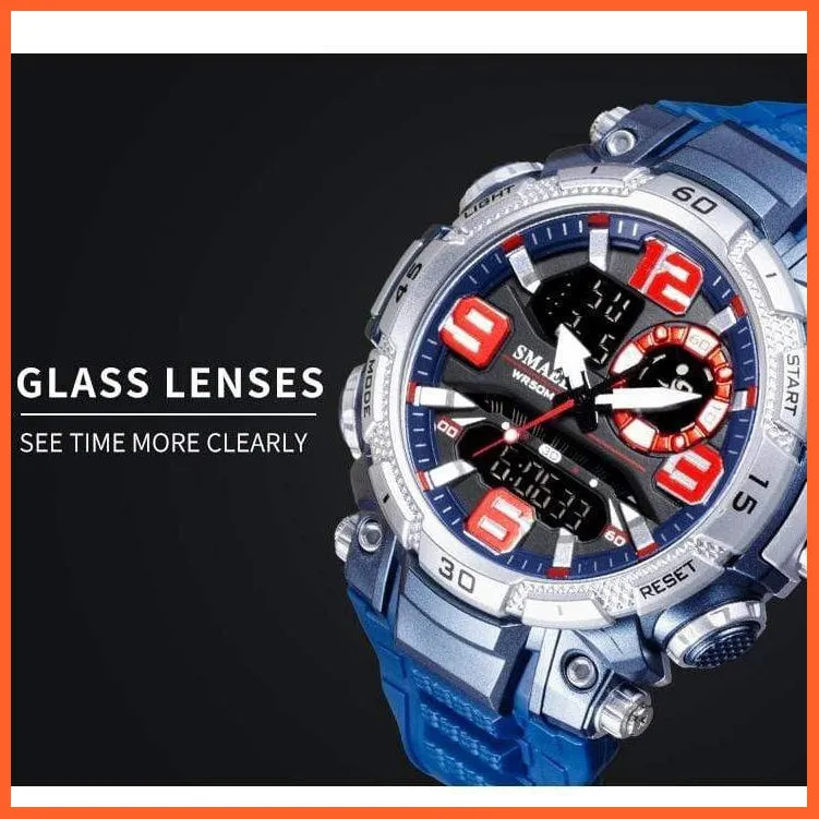 Top Luxury Watches Men Dual Display Watch | Waterproof Sports Led Wristwatch Mens Military Army Watch