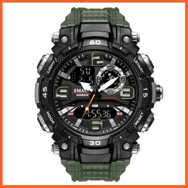 Top Luxury Watches Men Dual Display Watch | Waterproof Sports Led Wristwatch Mens Military Army Watch