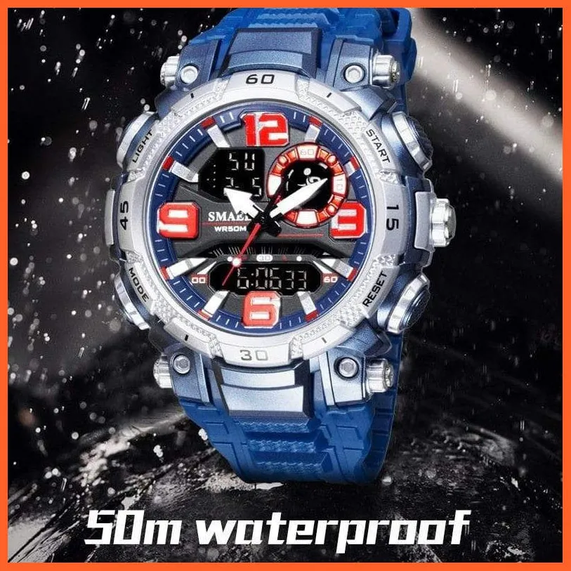Top Luxury Watches Men Dual Display Watch | Waterproof Sports Led Wristwatch Mens Military Army Watch