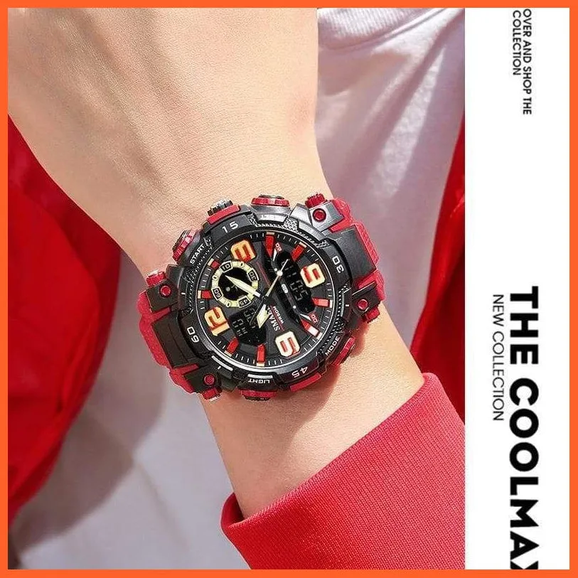 Top Luxury Watches Men Dual Display Watch | Waterproof Sports Led Wristwatch Mens Military Army Watch