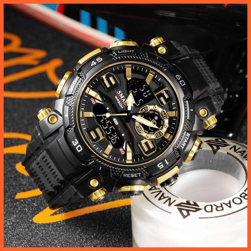 Top Luxury Watches Men Dual Display Watch | Waterproof Sports Led Wristwatch Mens Military Army Watch