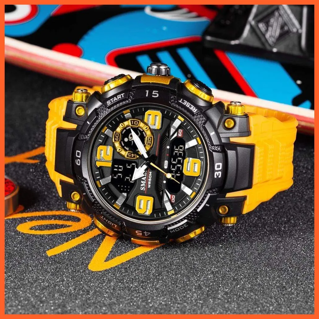 Top Luxury Watches Men Dual Display Watch | Waterproof Sports Led Wristwatch Mens Military Army Watch