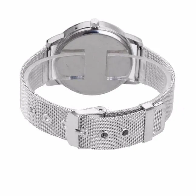 Uhren El reloj L'Orologio women Mode Femmes Cristal d'or en acier inoxydable analogique quartz montre-bracelet (or, argent)