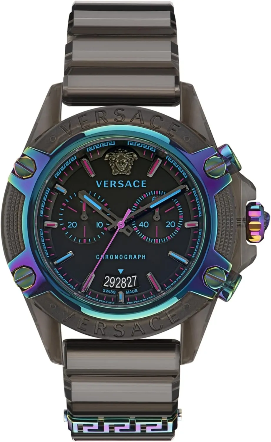 Versace Icon Active Collection Luxury Mens Watch Timepiece