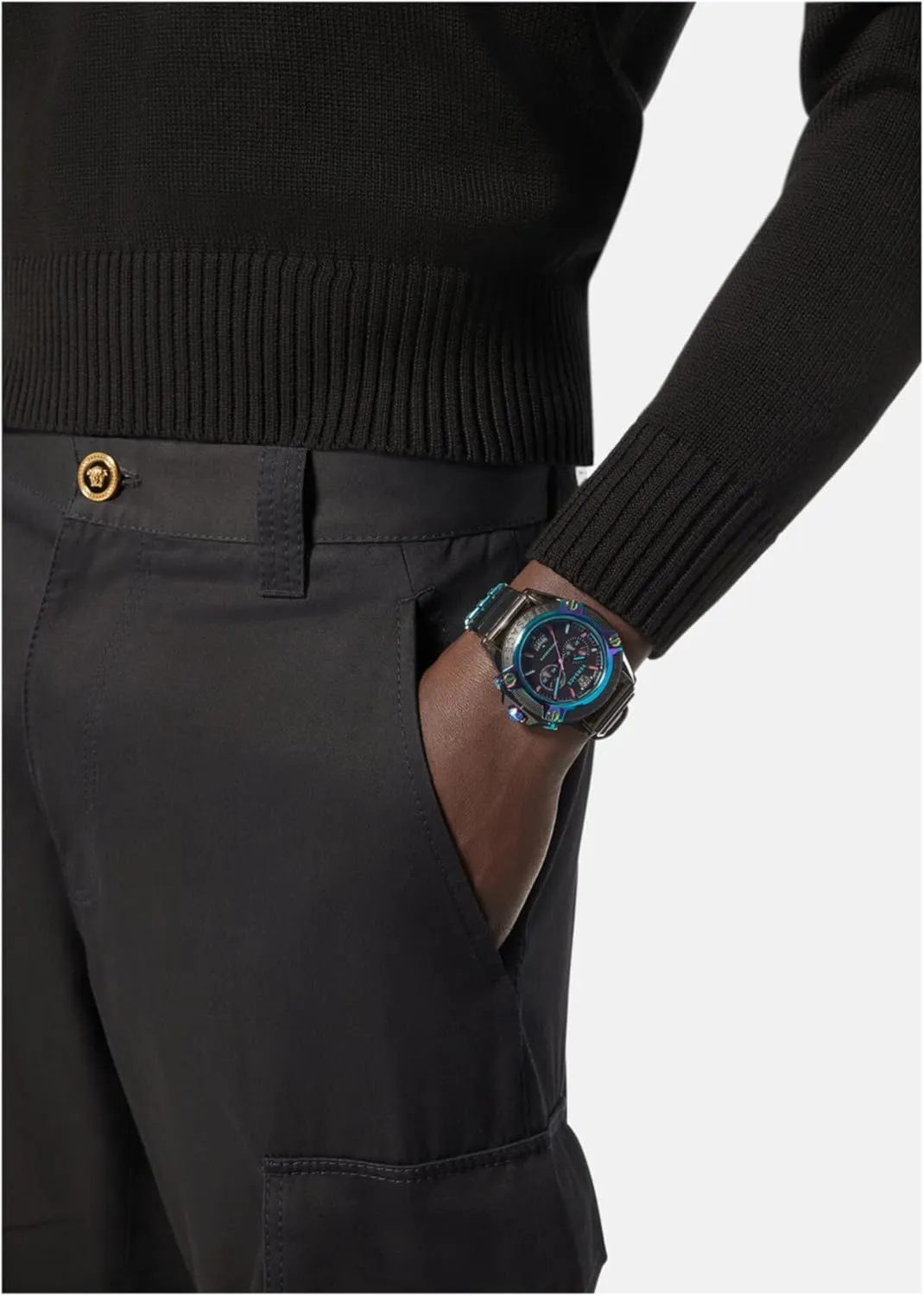 Versace Icon Active Collection Luxury Mens Watch Timepiece