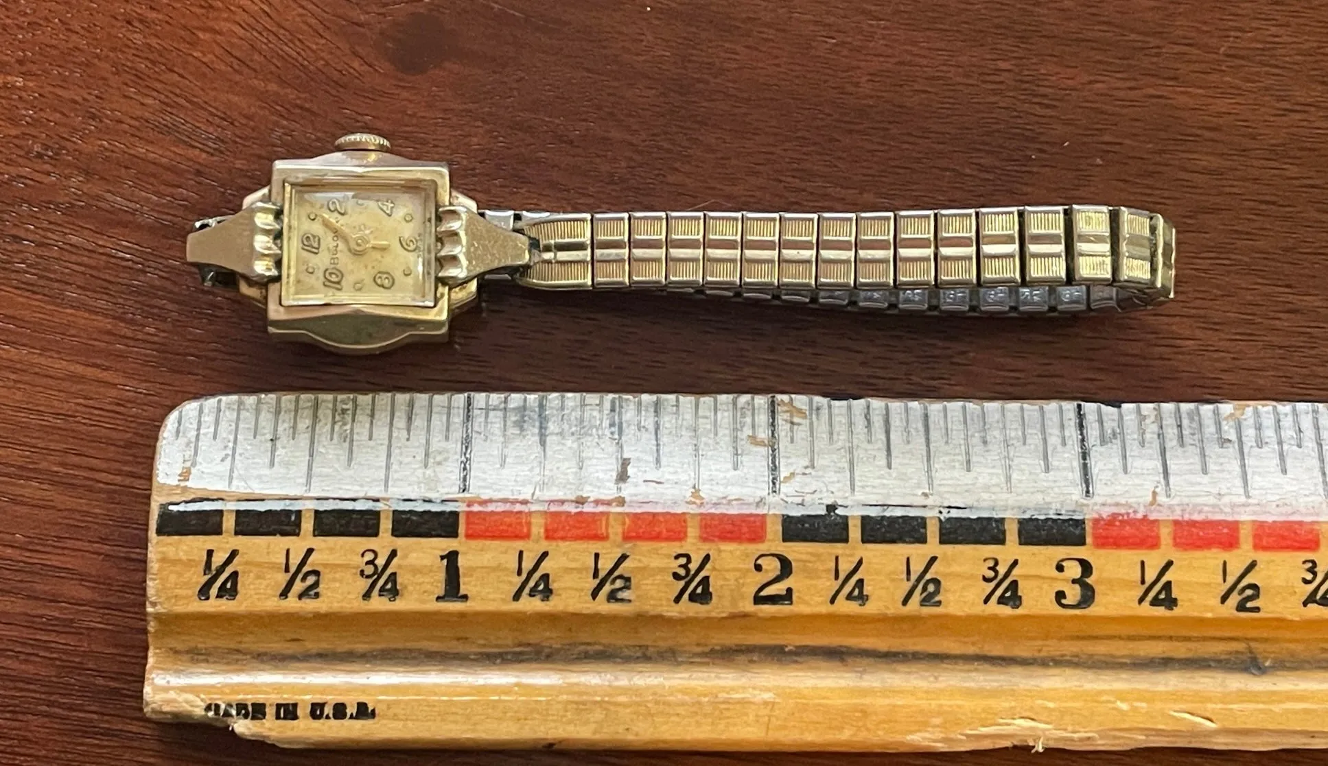 Vintage 10k Yellow Rold Gold Bulova Ladies Wristwatch