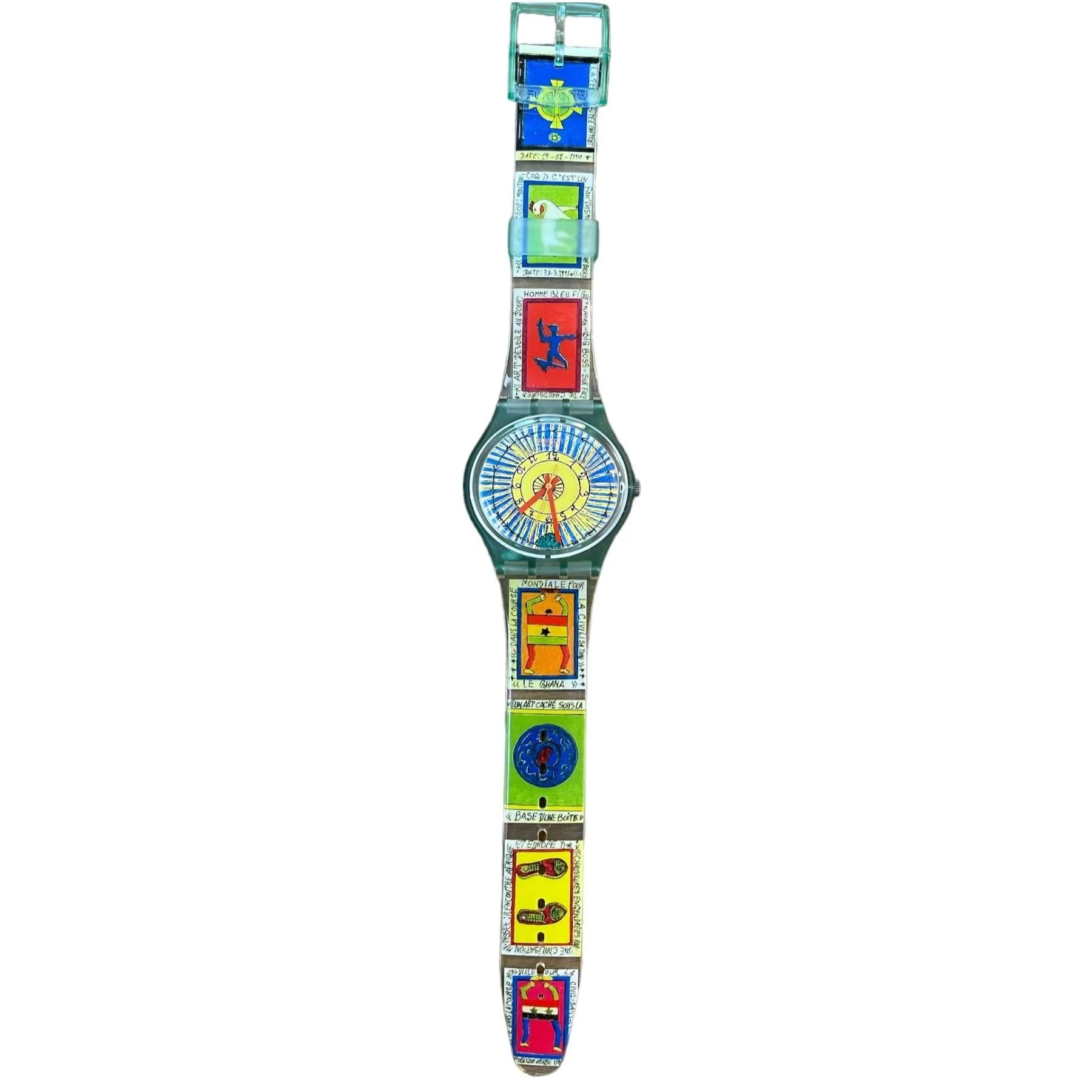 Vintage 1996 Gents Swatch Watch - GG140 'CHEICK NADRO'